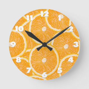 Oranges wall clock ronde klok