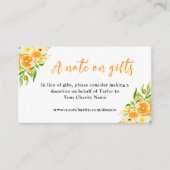 Oranges with Foliage Birthday A Note On Gifts Informatiekaartje (Voorkant)