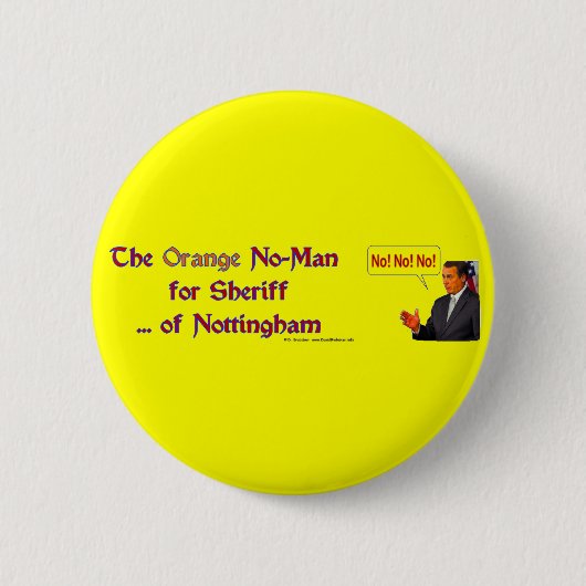 OrangeSheriff Ronde Button 5,7 Cm (Voorkant)