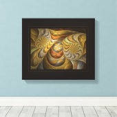 Orangesicle Swirls Canvas Afdruk (Insitu (Houten vloer))