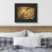 Orangesicle Swirls Canvas Afdruk (Insitu (Slaapkamer))