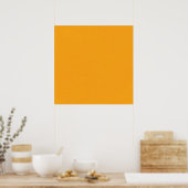 OrangeSolidPaper CREAMSICLE ORANJE SOLIDE KLEUR BA Poster (Keuken)