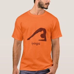 Oranget-shirt yoga pose t-shirt