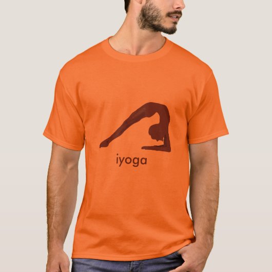 Oranget-shirt yoga pose t-shirt (Voorkant)