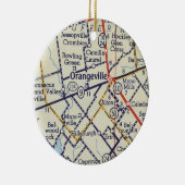 Orangeville op kaart keramisch ornament (Rechts)