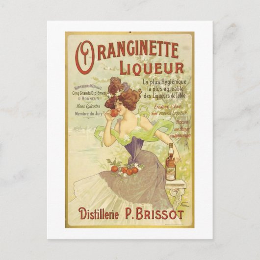 Oranginette Liqueur  Fine Art Briefkaart (Voorkant)