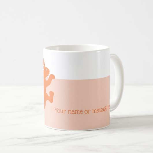 Orangish Oranje Rabbit! Mok (Voorkant rechts)