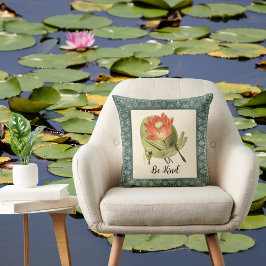 Orangish Red Lily Dragonfly en wees  Kussen