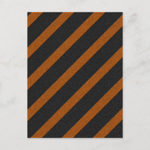 Orangle & Black Stripes Glitter Briefkaart