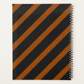 Orangle & Black Stripes Glitter Planner (Achterkant)