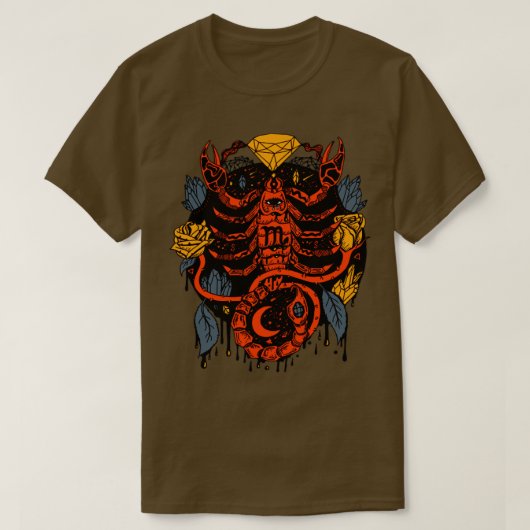 Orangrey Mystic Scorpio Zodiac T-shirt (Design voorkant)