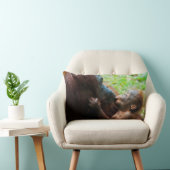 Orangutaanse moeder en baby kussen (Stoel)