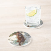 OrangUtan 001 Zandsteen Onderzetter (Zijkant)