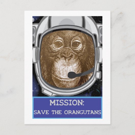 Orangutan Animal Mission Briefkaart (Voorkant)