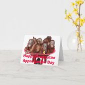 Orangutan Appreciation Day Kaart (Gele Bloem)