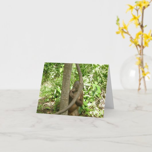 Orangutan Appreciation Day Tribute Kaart (Gele Bloem)