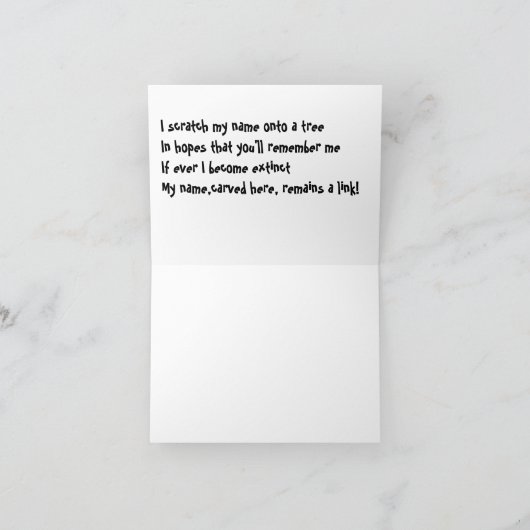 Orangutan Appreciation Day Tribute Kaart (Binnen)