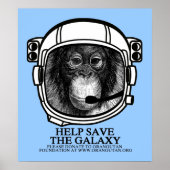 Orangutan Astronaut - Help het Poster van de Melkw (Voorkant)