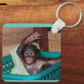 Orangutan Baby bij het Sanctuary Sleutelhanger (Achterkant)