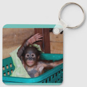 Orangutan Baby bij het Sanctuary Sleutelhanger (Achterkant)