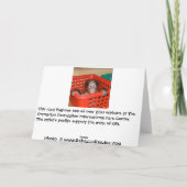 Orangutan Baby Christmas carol Feestdagen Kaart (Achterkant)