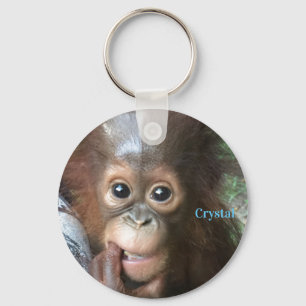 Orangutan Baby Crystal Borneo Sleutelhanger