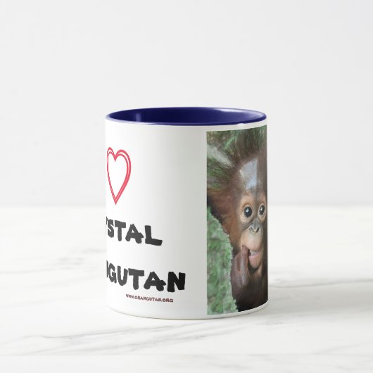 Orangutan Baby Crystal Mok (Midden)