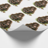 Orangutan Baby en Butterfly Cadeaupapier (Hoek)