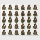 Orangutan Baby en Butterfly Cadeaupapier (Vlak)