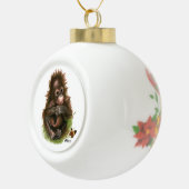 Orangutan Baby en Butterfly Keramische Bal Ornament (Rechts)