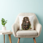 Orangutan Baby en Butterfly Kussen (Stoel)