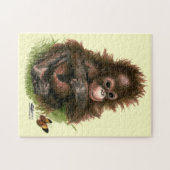 Orangutan Baby en Butterfly Legpuzzel (Horizontaal)