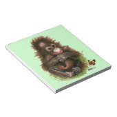 Orangutan Baby en Butterfly Notitieblok (Schuin)