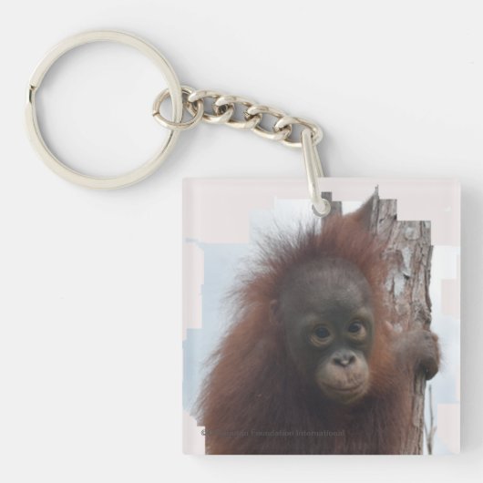 Orangutan Baby Girl Sleutelhanger (Voorkant)