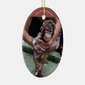 Orangutan Baby Keramisch Ornament (Rechts)