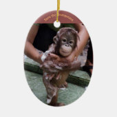 Orangutan Baby Keramisch Ornament (Voorkant)