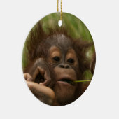 Orangutan Baby Keramisch Ornament (Rechts)