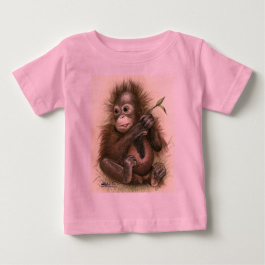 Orangutan Baby met bladeren (Voorkant)