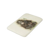 Orangutan Baby met bladeren Badmat (Gekanteld)