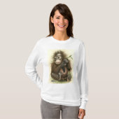 Orangutan Baby met bladeren T-shirt (Voorkant volledig)