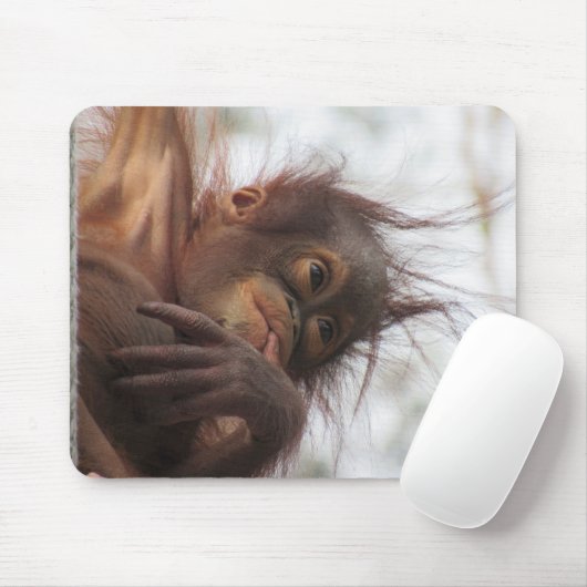Orangutan Baby Mousepad Muismat (Met muis)