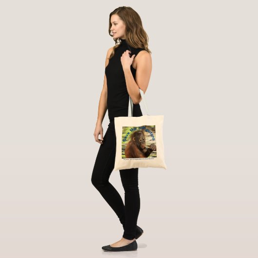 Orangutan Baby Orphan Borneo Wildlife Tote Bag (Voorkant (model))