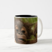 Orangutan Baby Tweekleurige Koffiemok (Voorkant rechts)