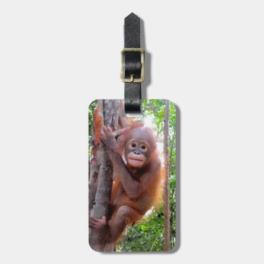 Orangutan Baby Uttuh Bagagelabel (Voorkant verticaal)