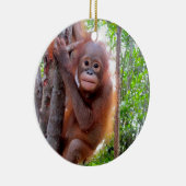 Orangutan Baby Uttuh Keramisch Ornament (Rechts)