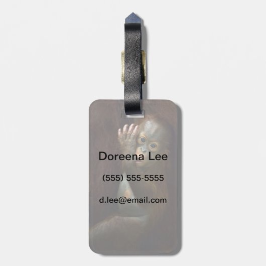 Orangutan Bagagelabel (Achterkant verticaal)