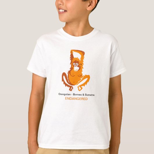 ORANGUTAN - Bedreigde dieren - T-shirt (Voorkant)