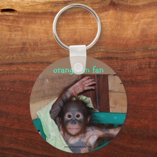 Orangutan bij het Sanctuary Sleutelhanger (Voorkant)