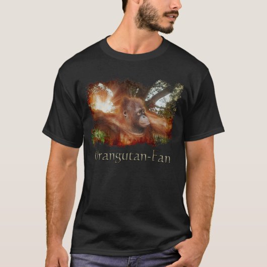 Orangutan & Borneo Oerwoud Sunrise Wildlife T-shir T-shirt (Voorkant)