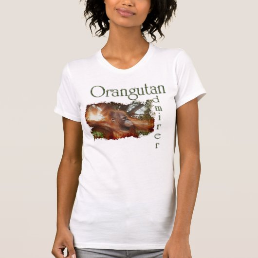 Orangutan & Borneo Oerwoud Wildlife-supporter T-sh T-shirt (Voorkant)